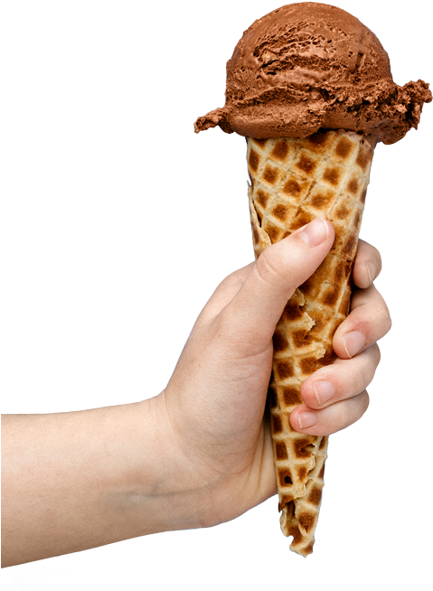 Milk Chocolate Ice Cream - Ice Cream Cone (500x800)