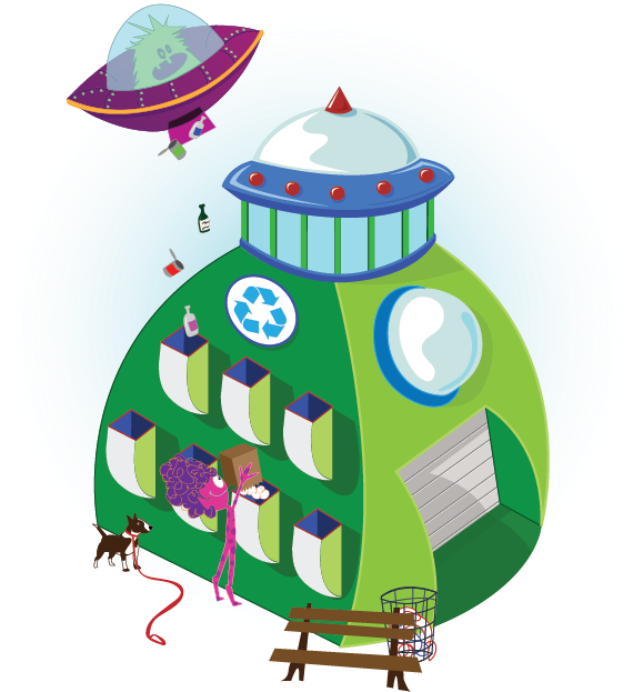 Welcome To The Recycling Depot & Education Center - Illustration (569x631)