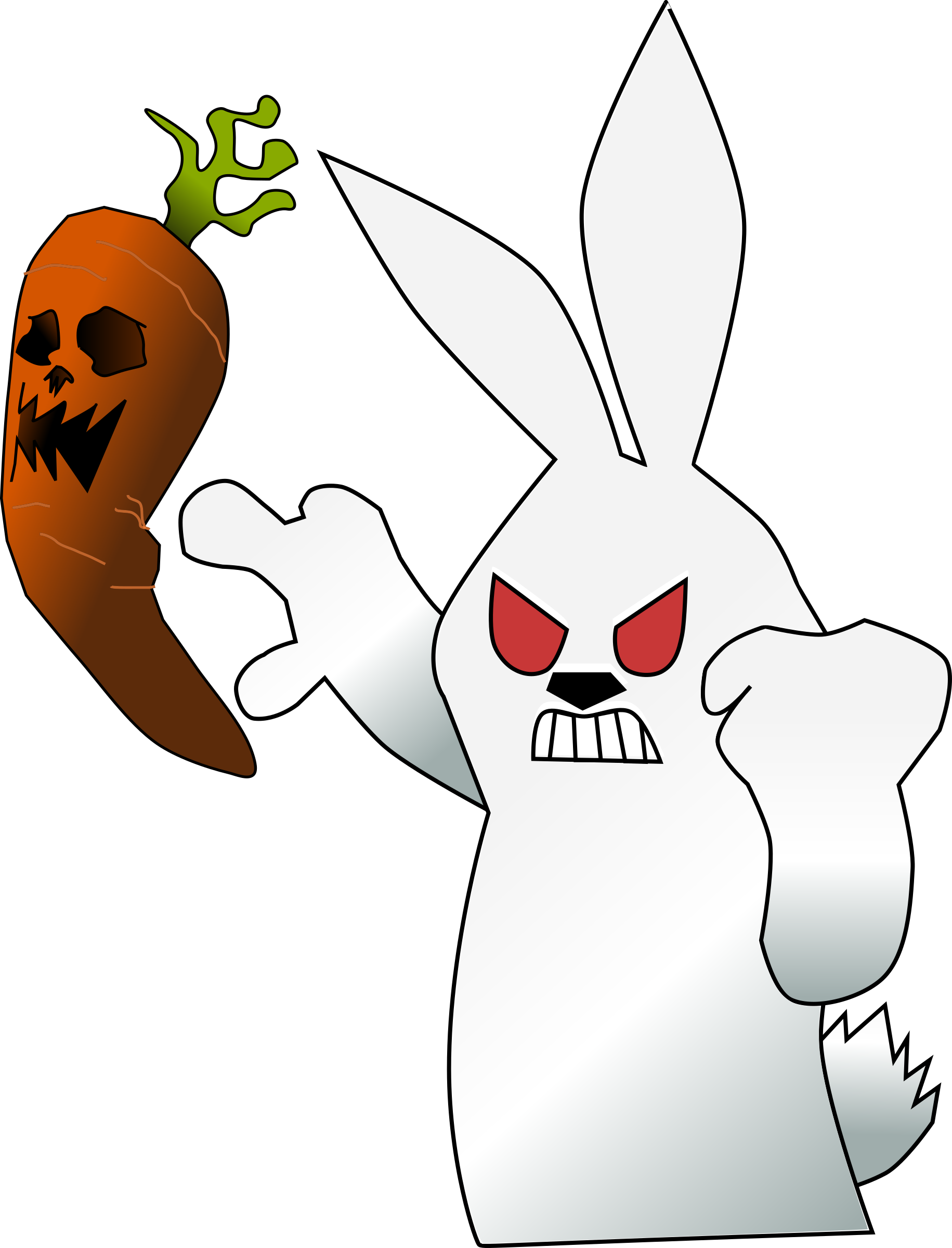 Clip Arts Related To - Scary Bunny Clipart (1831x2400)