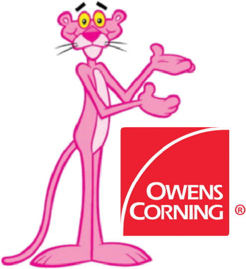 Pink Panther Owens Corning Roof Shingles Insulation - Owens Corning Pink Panther (500x601)