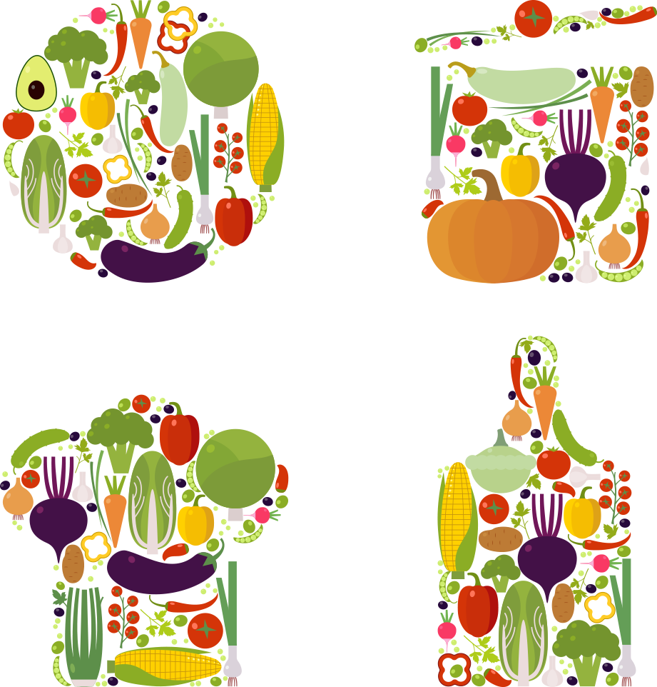 Organic Food Vegetable Fruit Illustration - Organic Food Vegetable Fruit Illustration (921x962)