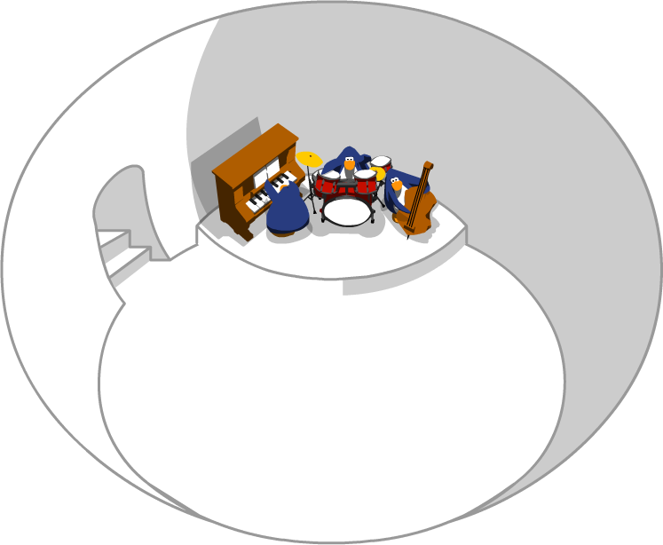 January Igloo Clipart - Penguin Chat Igloo (747x614)