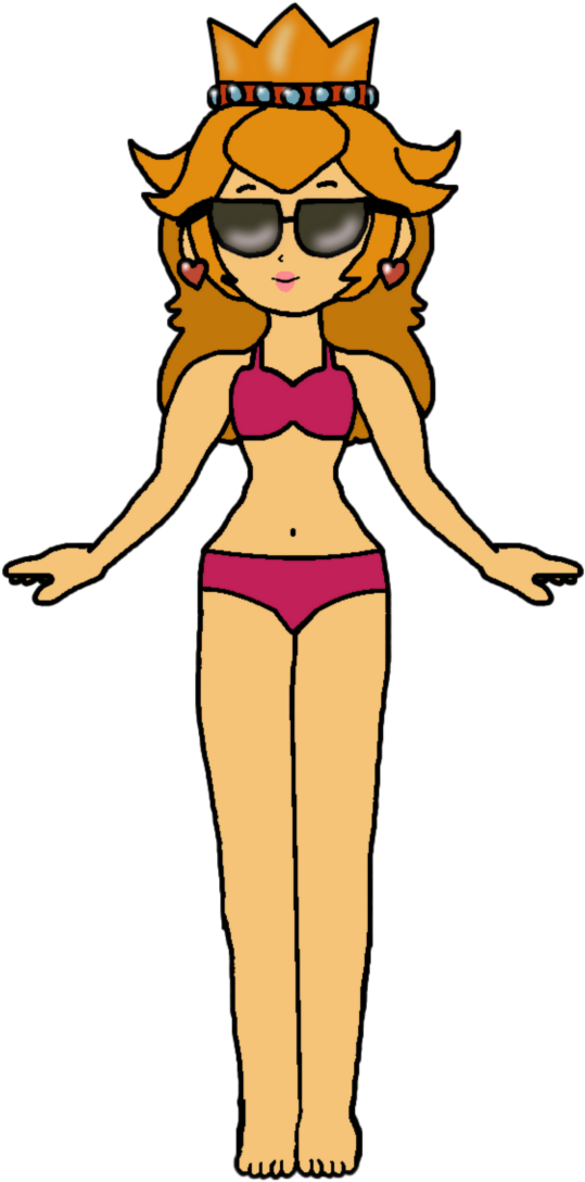 Super Mario World Swimsuit Art By Katlime - Peach De Super Mario World (720x1109)
