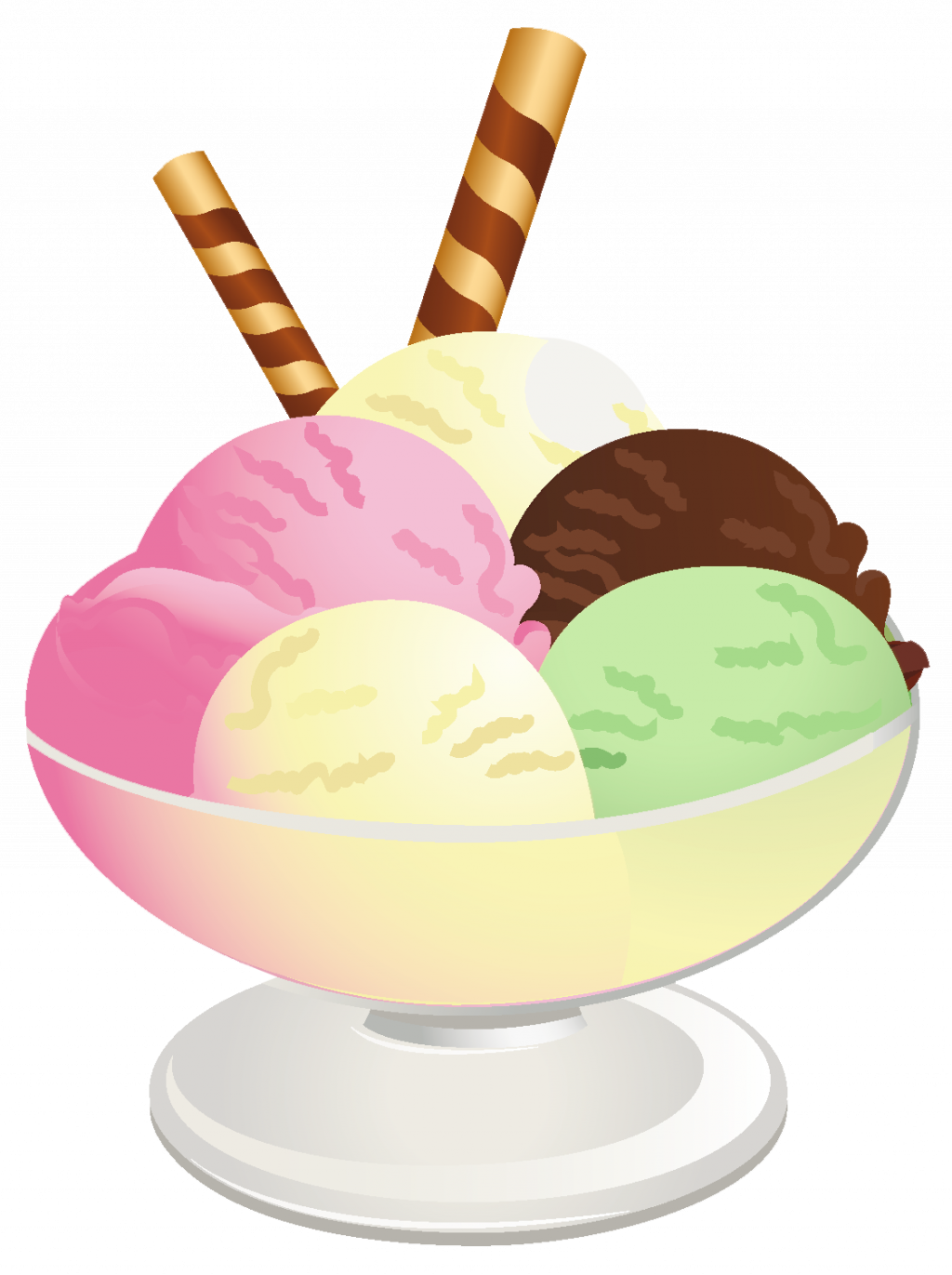 Ice Cream Sundae Clipart Png (1024x1371)