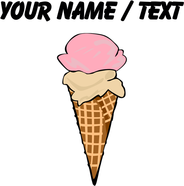 Custom Two Scoop Ice Cream Cone Classic Thong - Three Scoop Ice Cream Cone Queen Duvet (700x700)