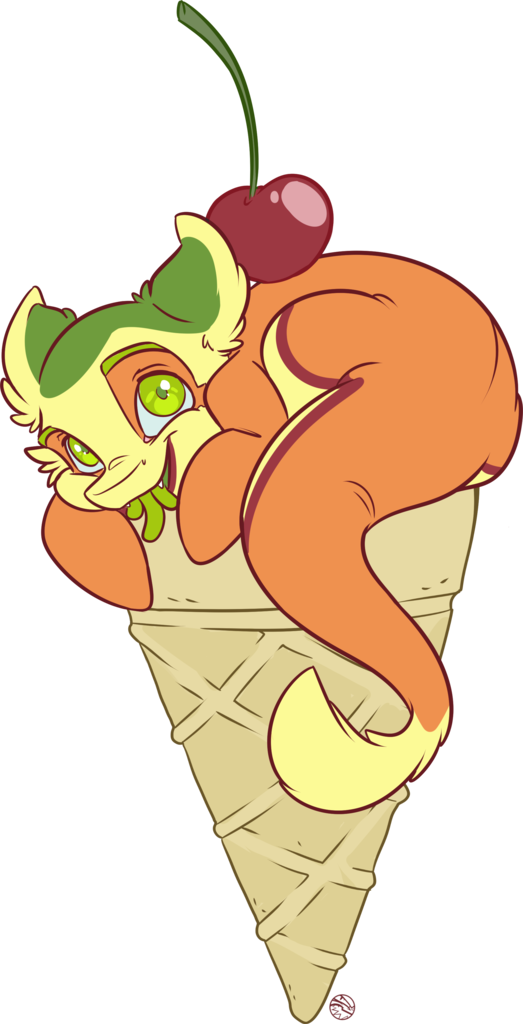 Kez, Cherry, Cute, Food, Oc, Oc - Cartoon (523x1024)