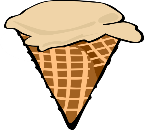 Pie Cone Candy - Cartoon Ice Cream (503x454)