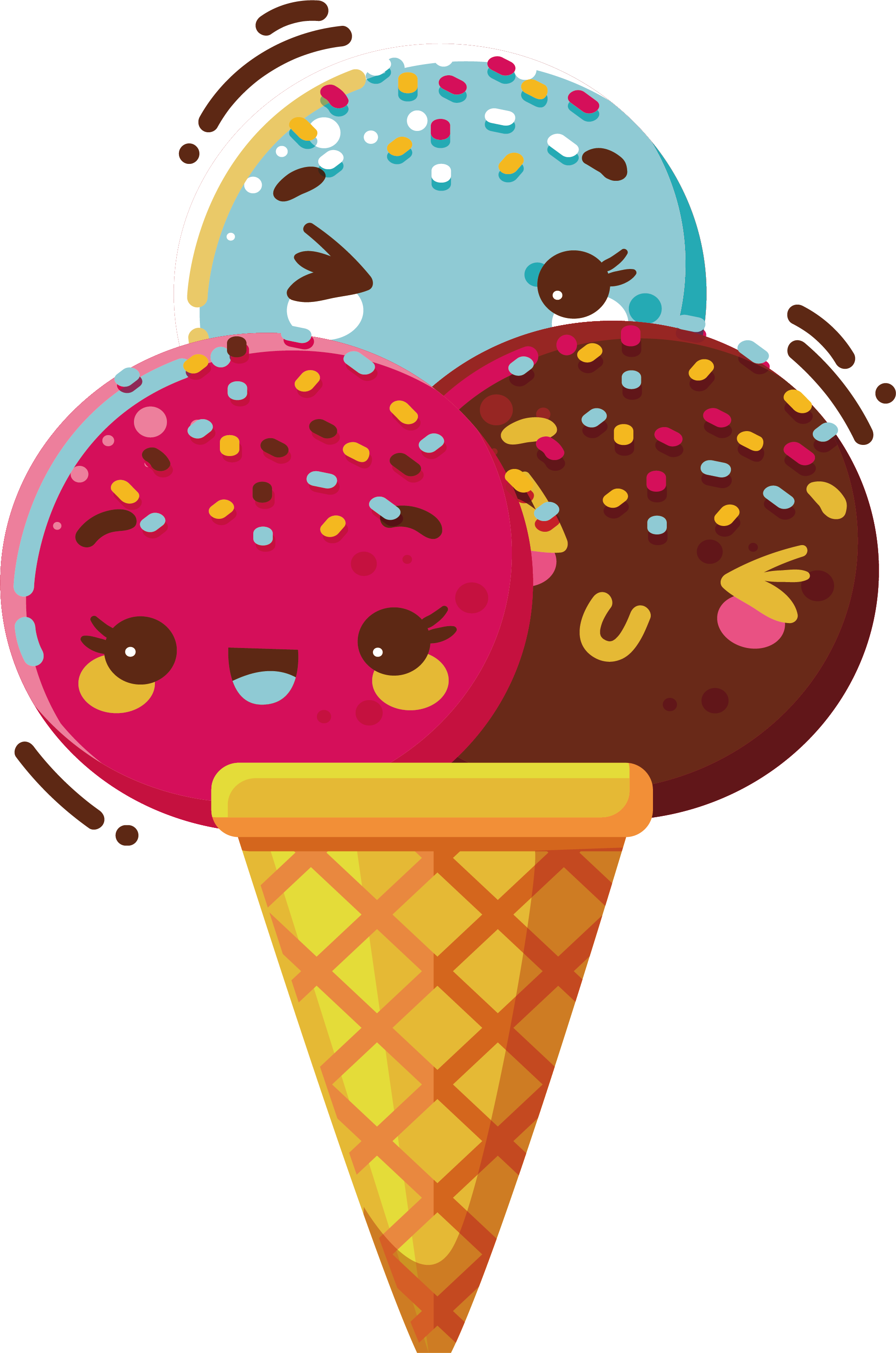 Ice Cream Cone Chocolate Ice Cream Strawberry Ice Cream - Ice Cream Cone Chocolate Ice Cream Strawberry Ice Cream (2013x3038)