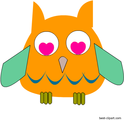 Chubby Orange Owl Free Clipart - Owl (450x450)
