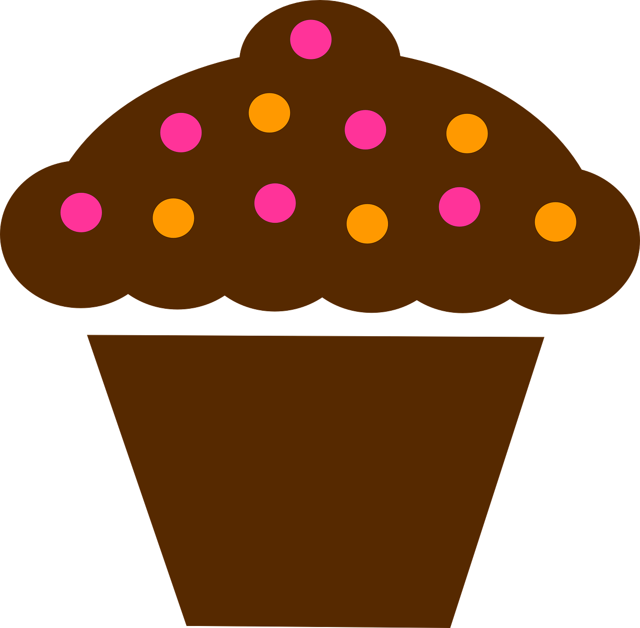 Cupcake Birthday Cake Muffin Chocolate Cake Clip Art - Cupcake Birthday Cake Muffin Chocolate Cake Clip Art (1280x1257)