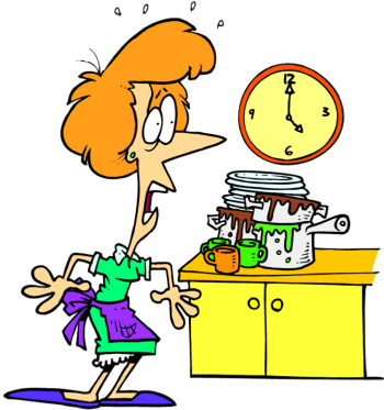 With A Family Of 5, Having Two Cars Is A Big Deal - Cleaning The Kitchen Clipart Funny (350x373)