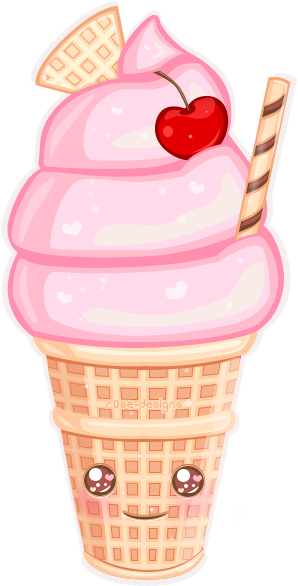 Ice Cream Cutie By R0se-designs - Cute Cartoon Ice Cream Sundae (600x700)