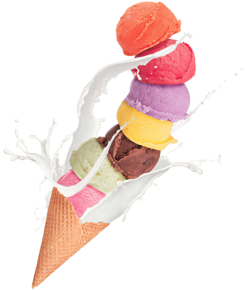 Ice Cream Cone Milk Chocolate Ice Cream - Ice Cream In Balls Png (847x1000)