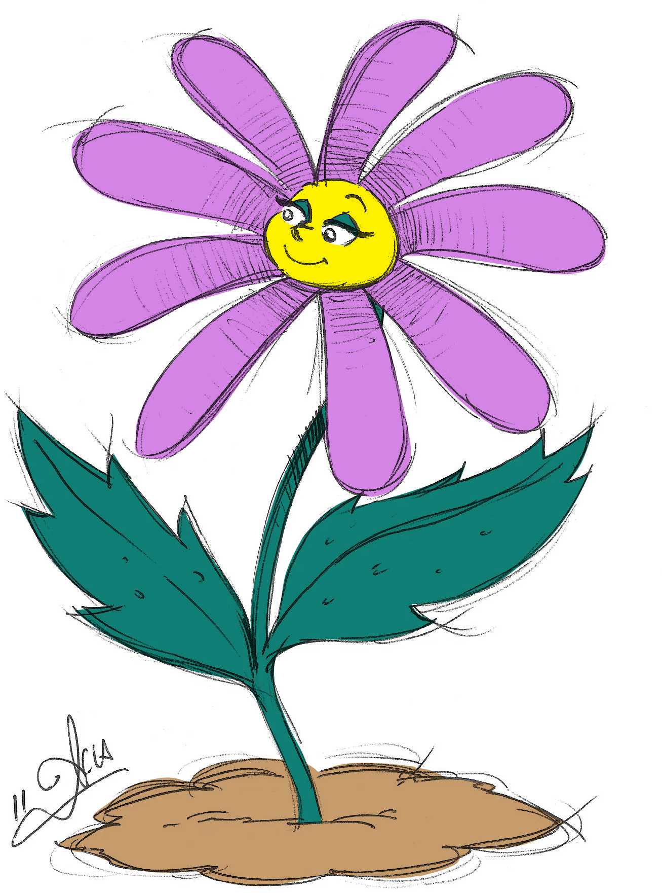 Smurfs Clipart Flower - Smurf Flower (1440x2009)
