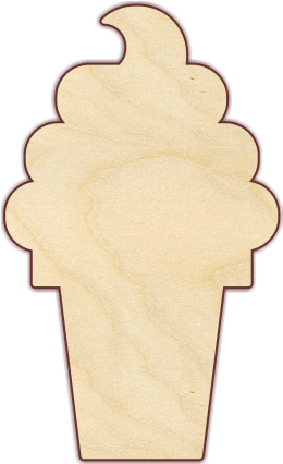 Ice Cream Cone - Plywood (433x433)