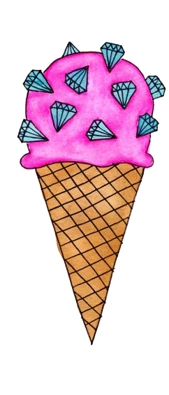 Ice Cream Drawing Diamond Illustration - Мороженое Картинки Для Срисовки (470x672)