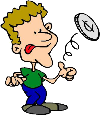 Flip A Coin - Flip A Coin Cartoon (336x388)