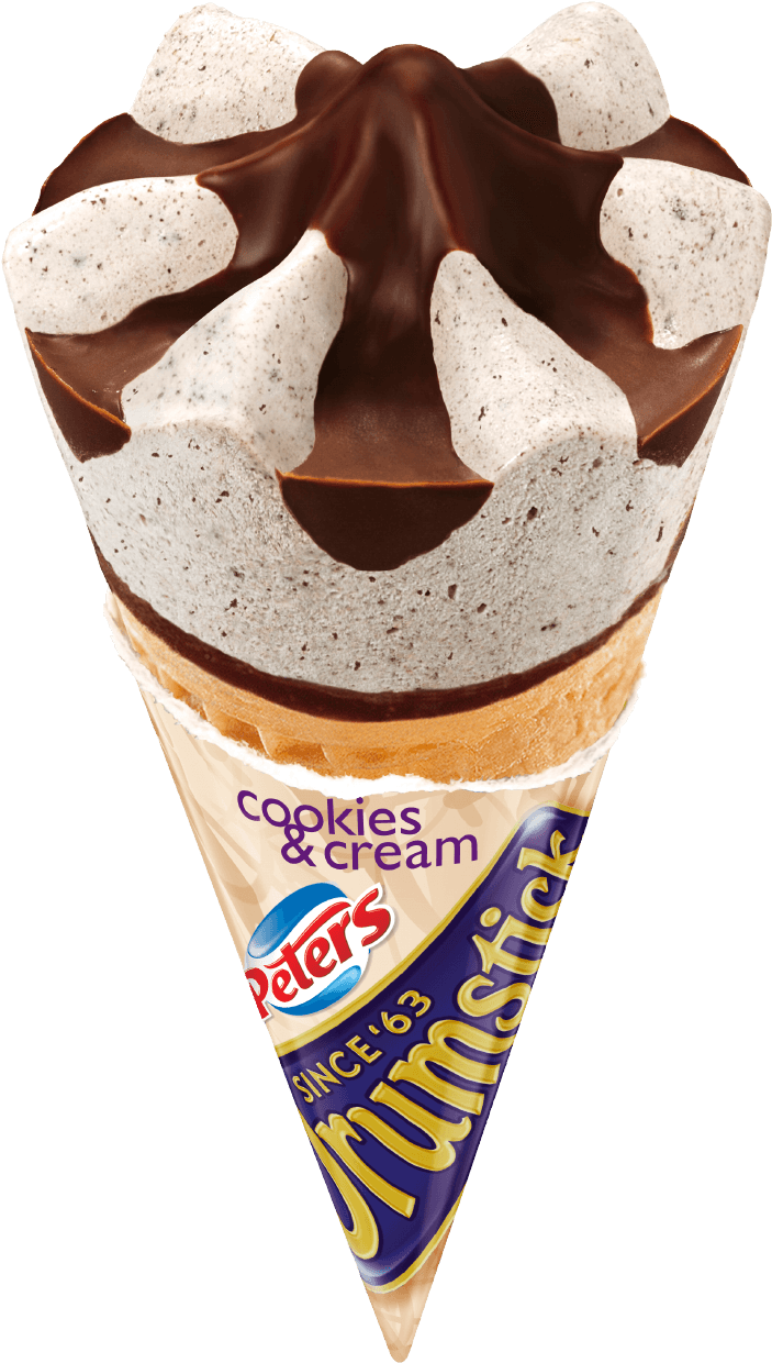 Ice Cream Cones Dessert Food - Drumstick Cookies And Cream (1484x1484)