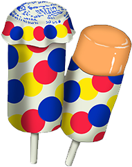 Push Pop Ice Cream Acrylic Brooch - Push Pop Ice Cream (376x372)