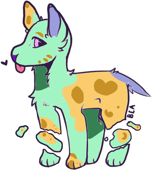 Mint Chocolate Chip Pupper Adoptable Open By Stroomary - Mint Chocolate Chip (617x682)