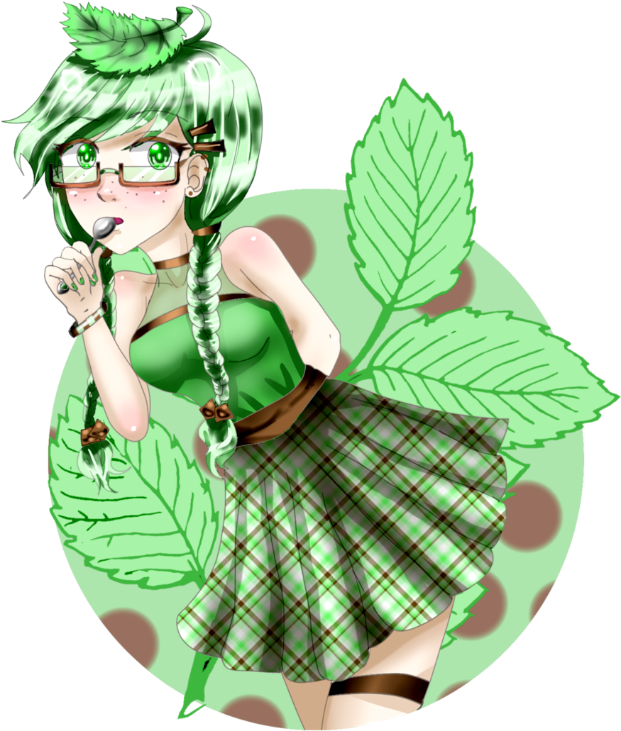 Dessert Collection - Mint Chocolate Chip Anime (1024x1044)