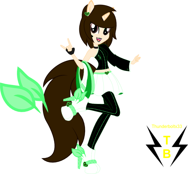 Mint Chocolate Egrr Anthro Pony By Thunderboltx33 - Cartoon (621x576)