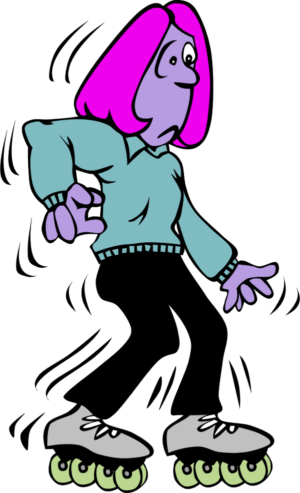 Girl Roller Skates - Roller Skating Rink Clilp Art (600x985)