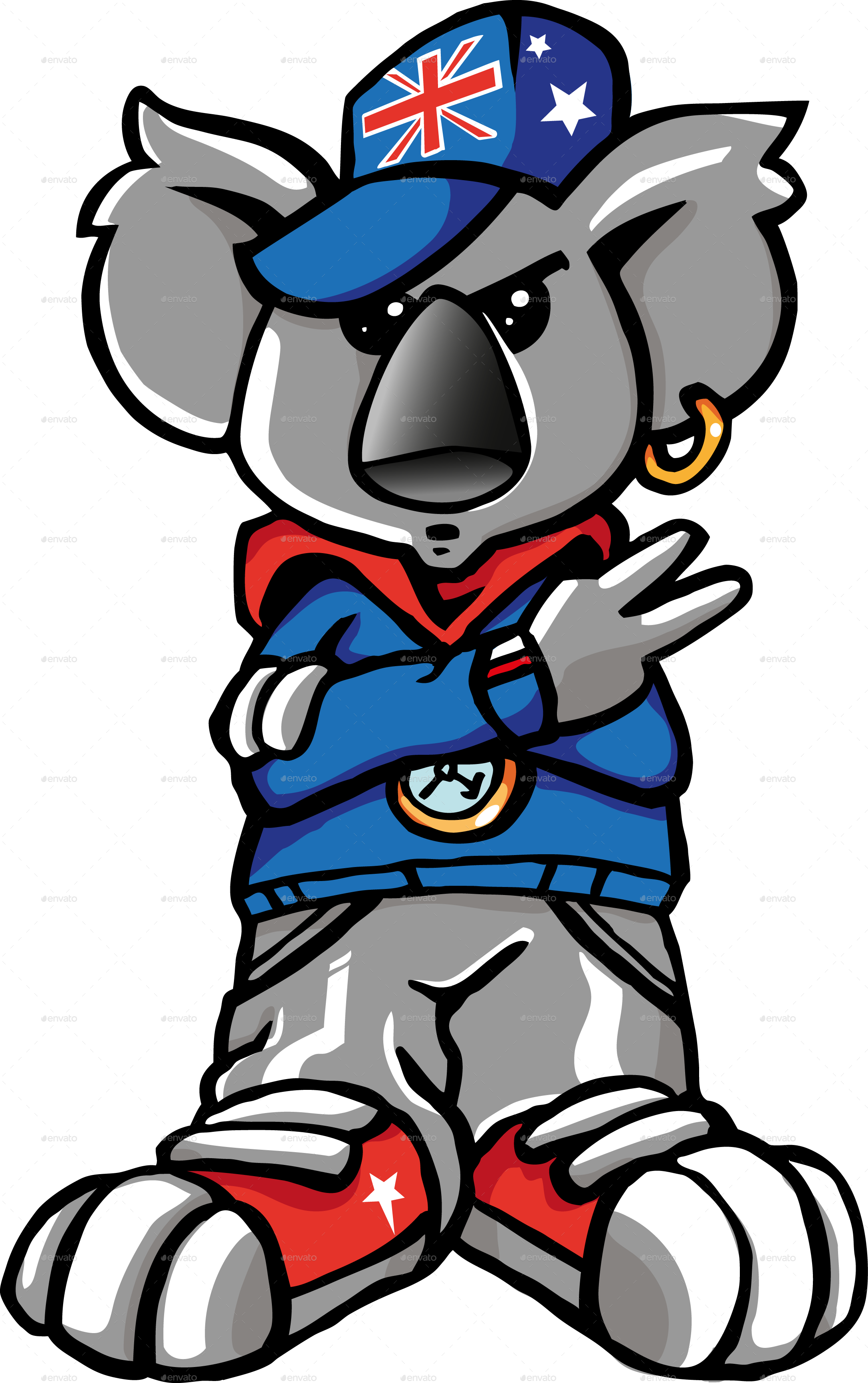 Koala Rap Cartoon - Cartoon Rap Png (2174x3463)