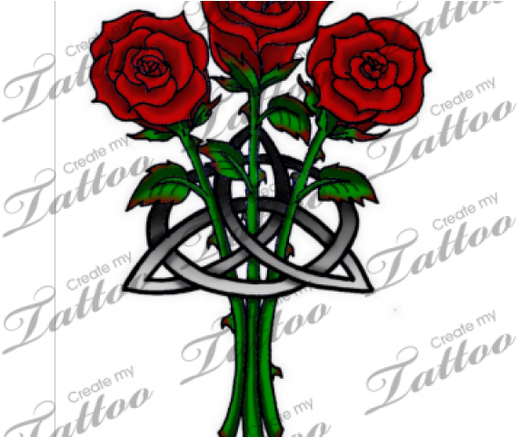 Rose Tattoo Clipart Entwined - Celtic Knot With Rose (640x480)