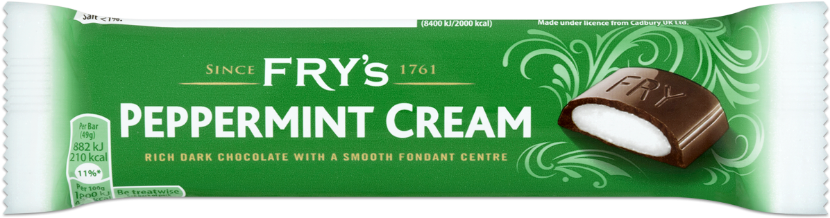Fry's Peppermint Cream - Fry's Peppermint Cream Bar (1200x500)