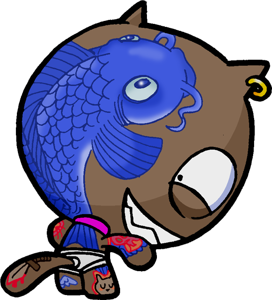 Gangsta Cat - Cartoon (546x602)