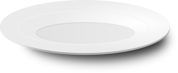 White Plate Clip Art - Whiteplate Png (600x248)