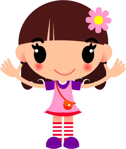 Clip Art, Little Girls, Dolls, Illustrations - Cartoon Characters Girls (418x491)