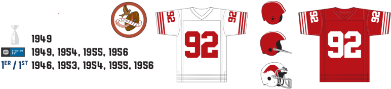 Uniformes À Vie 1949-1969 - 1946 Montreal Alouettes Season (800x214)