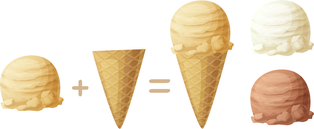 Ice Cream Cone Sundae - Ice Cream Cone Sundae (1012x415)