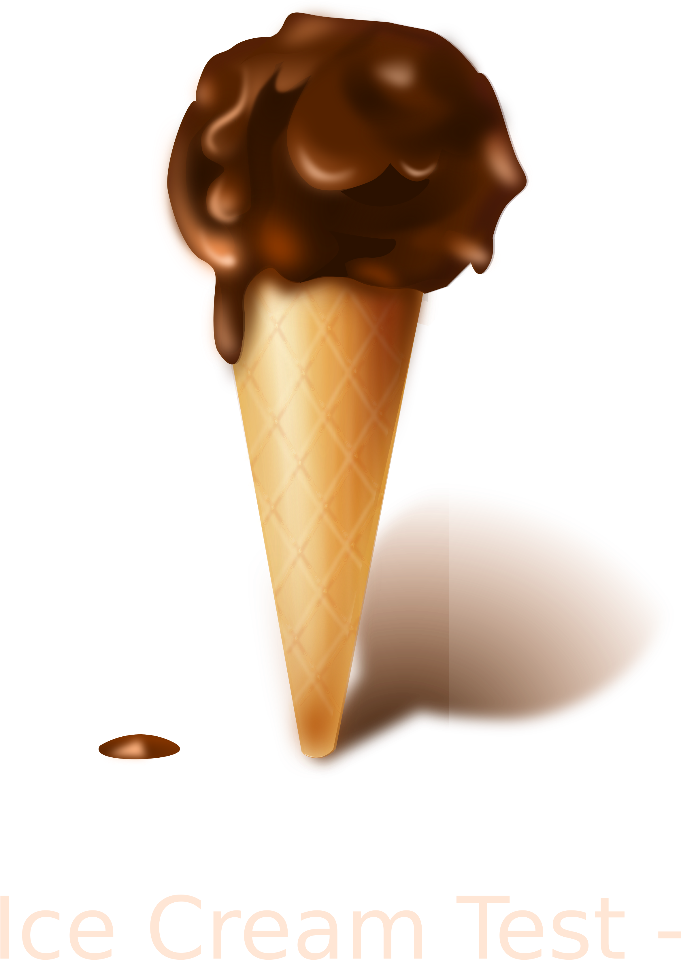 Clipart Edition Demo - Chocolate Ice Cream (2400x3431)