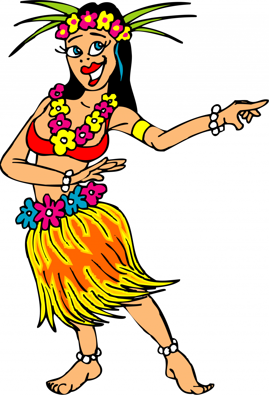 Best 15 Smiling Hawaiian Hula Dancers Royalty Free - Hula Dancers Clip Art (1024x1502)