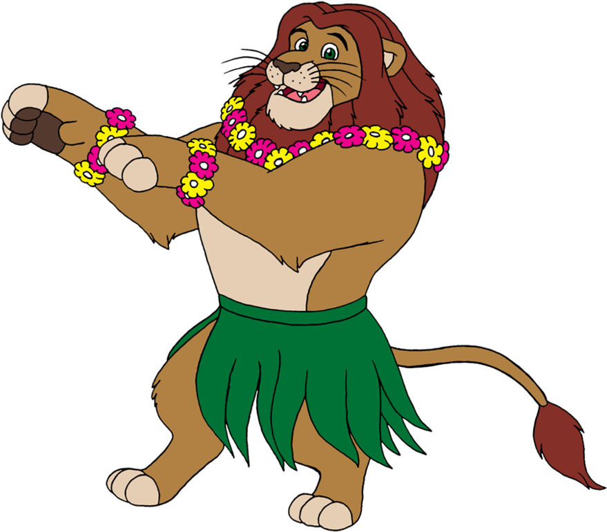Hula Lion By Lionkingrulez - Hula Lion (900x786)