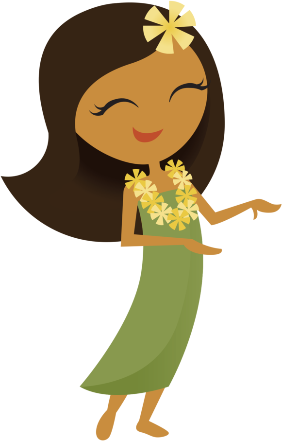 Hula-girl 2000px - Cartoon (1000x1000)