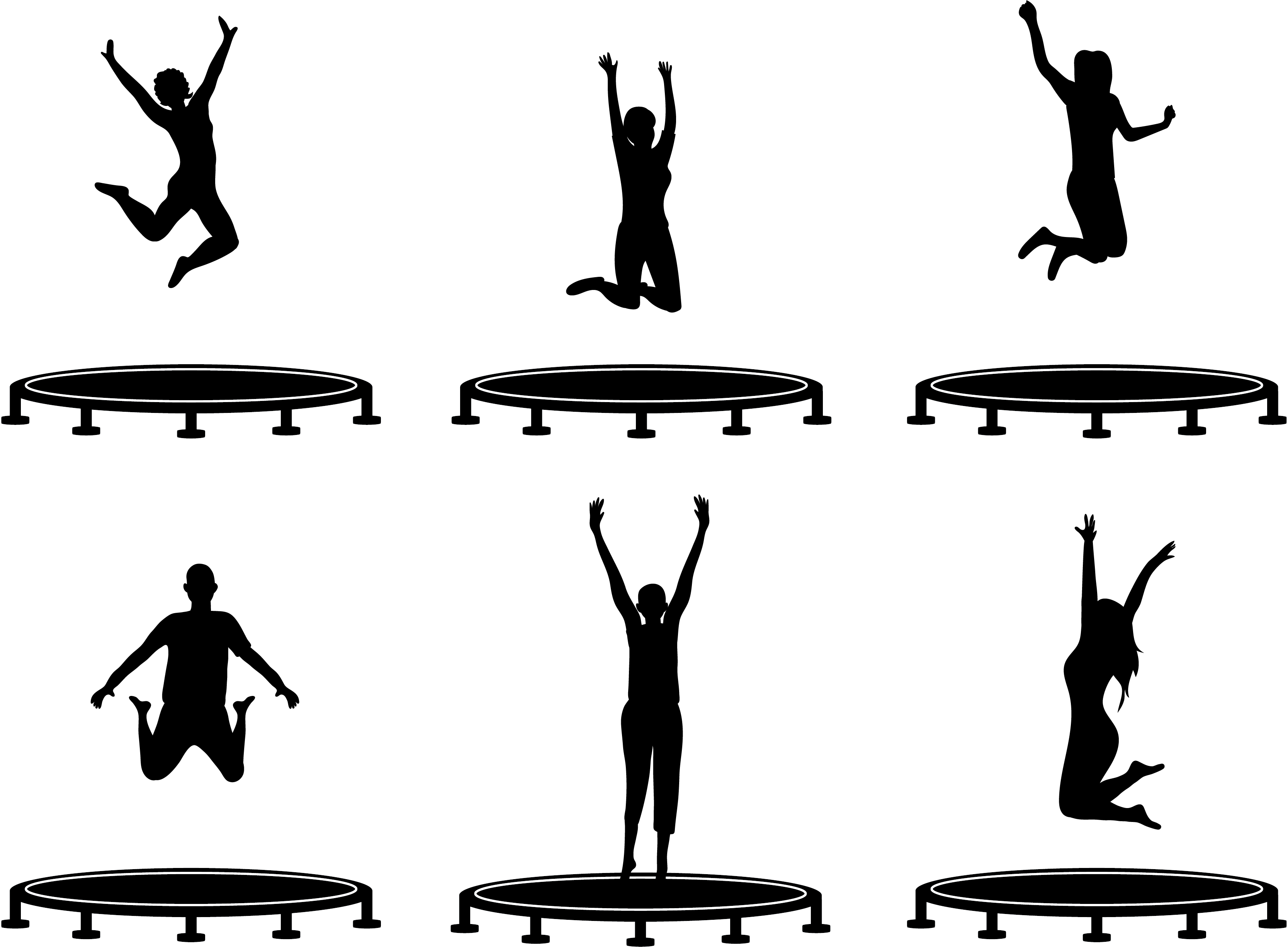Trampoline Jumping Speed - Trampoline Silhouette (3334x2452)