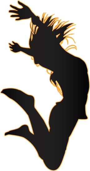 Book Now - Jumping Girl Silhouette Png (300x568)
