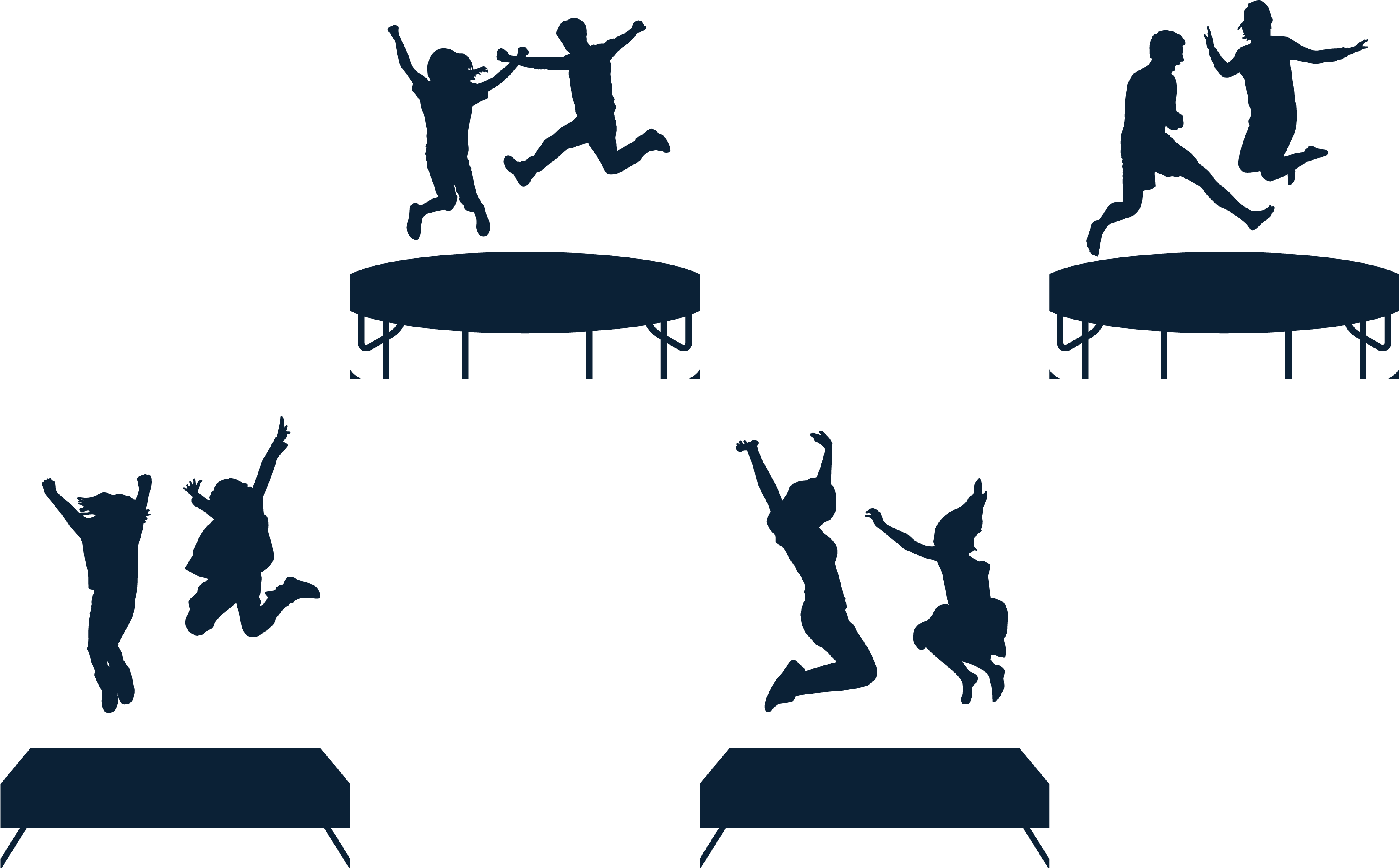 Jumping Silhouette Trampoline - Trampoline Silhouette (3434x2104)
