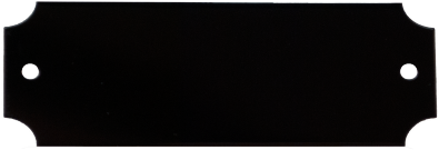 Black 7/8" X 2-1/2" Lacquered Aluminum Decorative Plaque - Weapon (500x588)