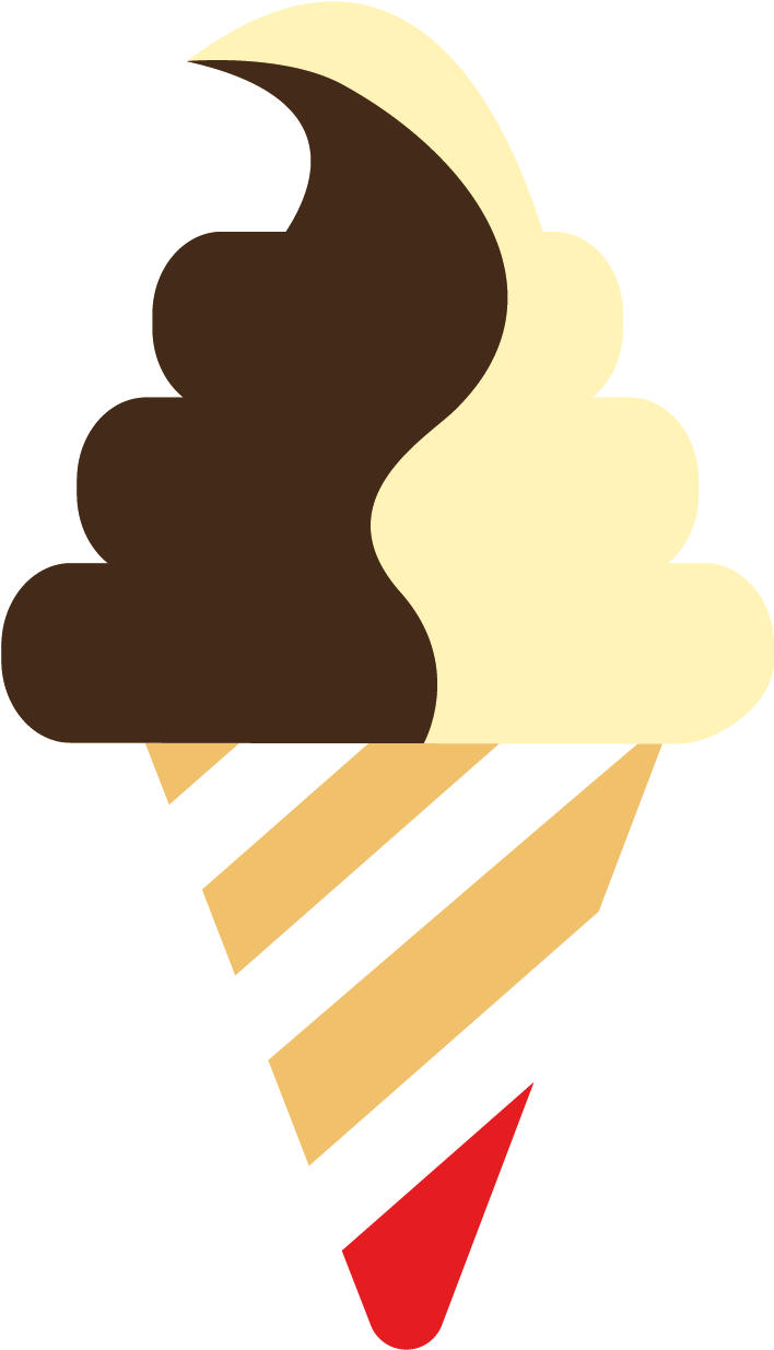 Chocolate And Vanilla Soles - Ice Cream Cone (1333x1333)