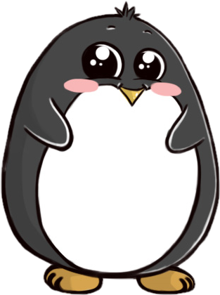 Click On The Basket To Help Arty - Penguin Good Luck (500x500)