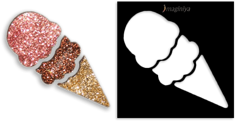 Ice Cream Cone Stencil - Ice Cream Cone (800x800)