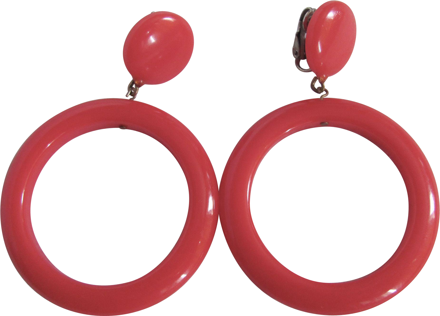 Art Deco Early Plastic Large Scale Clip Earrings From - Earrings (1845x1845)