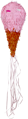 Pinata Glace Cornet Rose Pâle 50 Cm - Gelato (527x527)