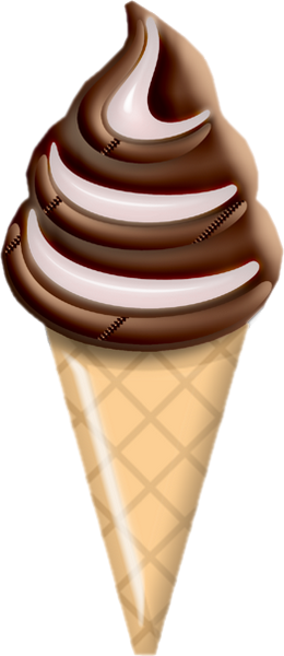 Cornet De Glace Png - Ice Cream Cone (260x600)
