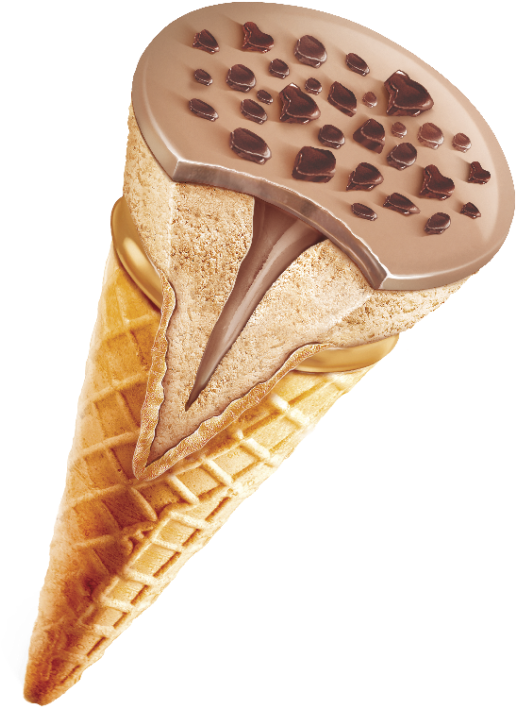 Les Amateurs Pourront Aussi Déguster Des "sandwichs" - Kinder Bueno Ice Cream Cone (547x708)